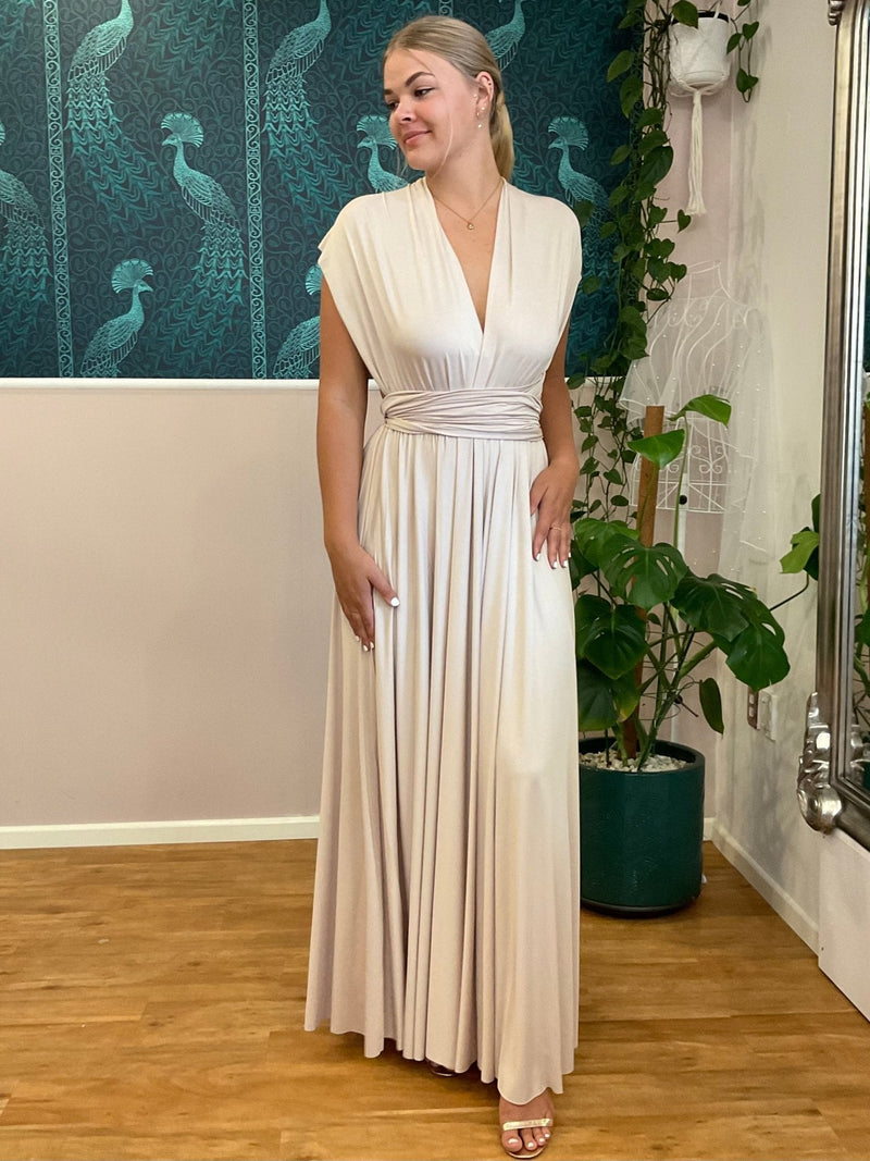 infinity dress beige Beige Champagne Infinity Dress Multiway Bridesmaid Dress