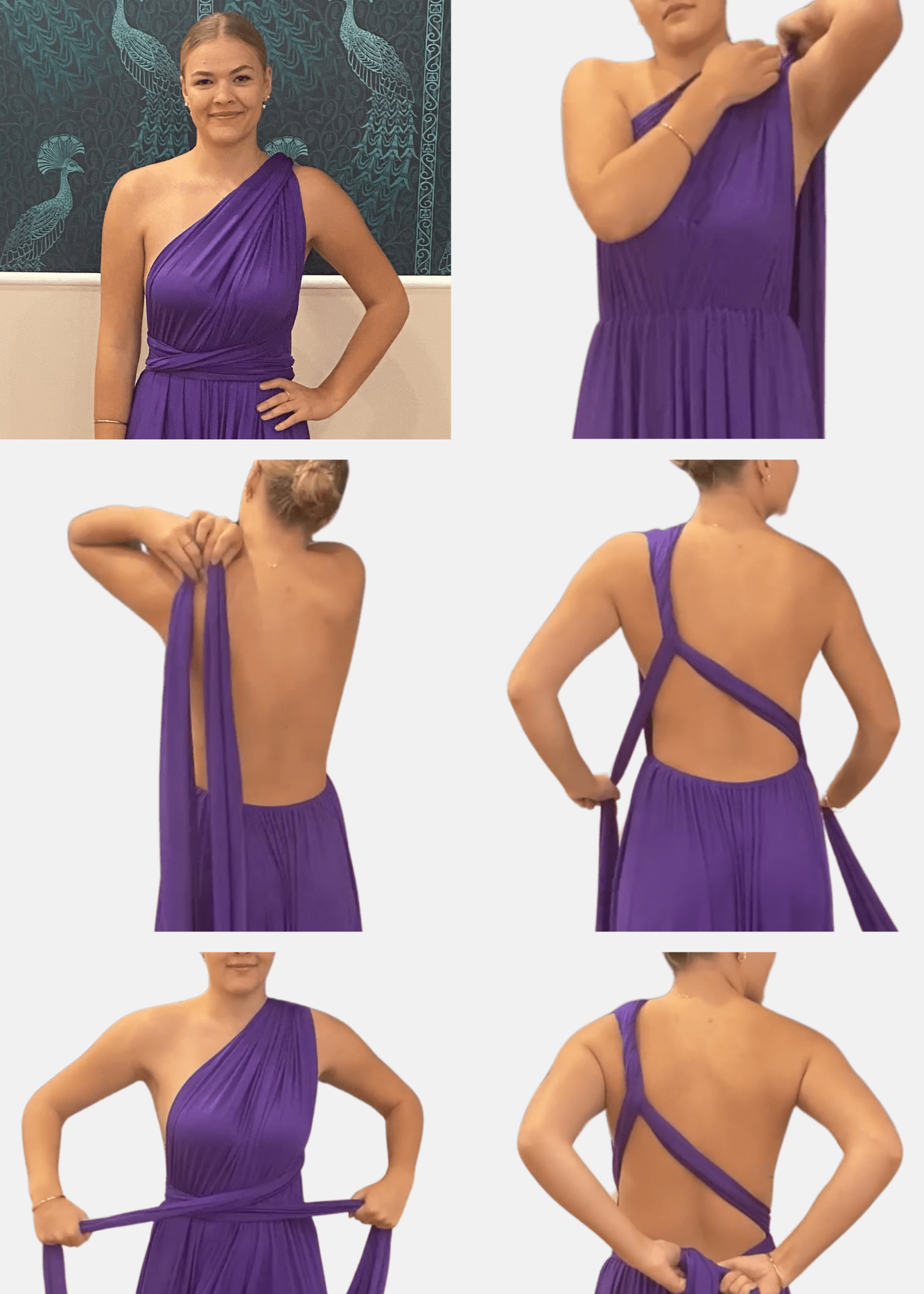 Luxe Custom Cadbury Purple Infinity bridesmaid dress Infinity Cadbury Purple
