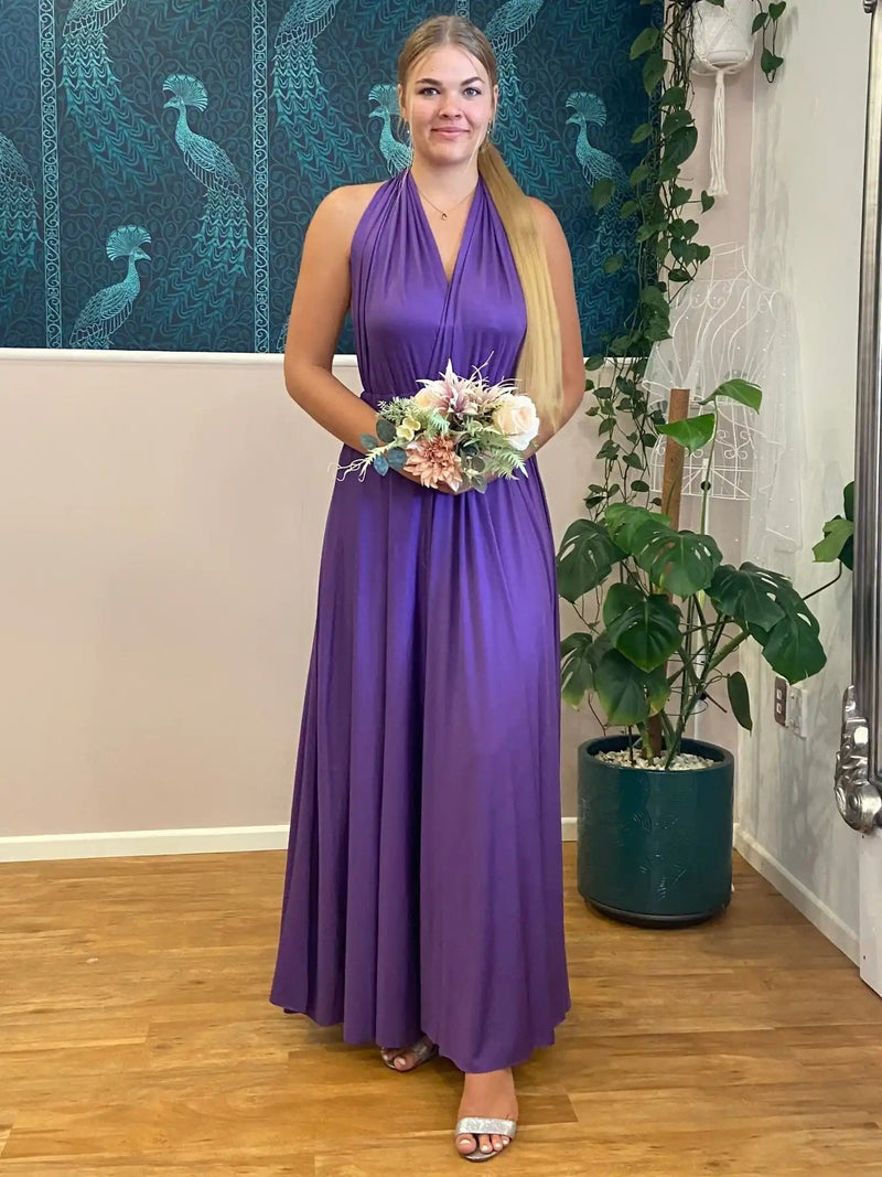 dark purple infinity dress Purple Infinity Dress Bridesmaid Multiway Convertible Dress Made in USA +36 Colors