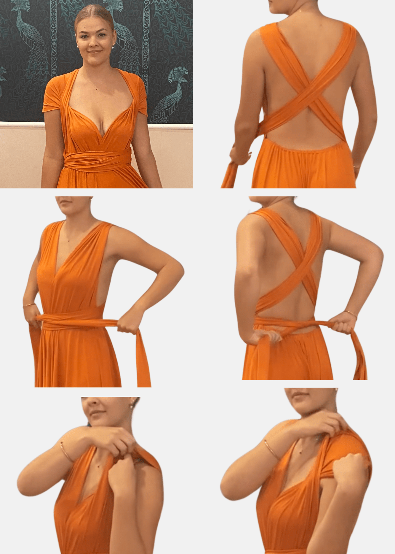 Luxe Multiway A - Line Infinity Dress in Rust Infinity Rust