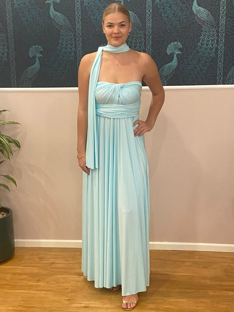 Infinity Bridesmaid Dress NZ – Wrap Dress – Baby Blue