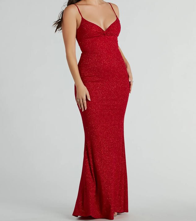 Maleah sparkling red ball dress with cutout back s6 Express NZ Wide - Bay Bridal and Ball Gowns