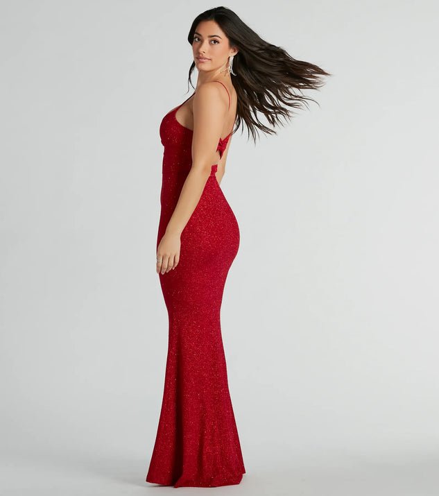 Maleah sparkling red ball dress with cutout back s6 Express NZ Wide - Bay Bridal and Ball Gowns