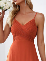 Malika cowl back bridesmaid dress in burnt orange s8 Express NZ wide - Bay Bridal and Ball Gowns