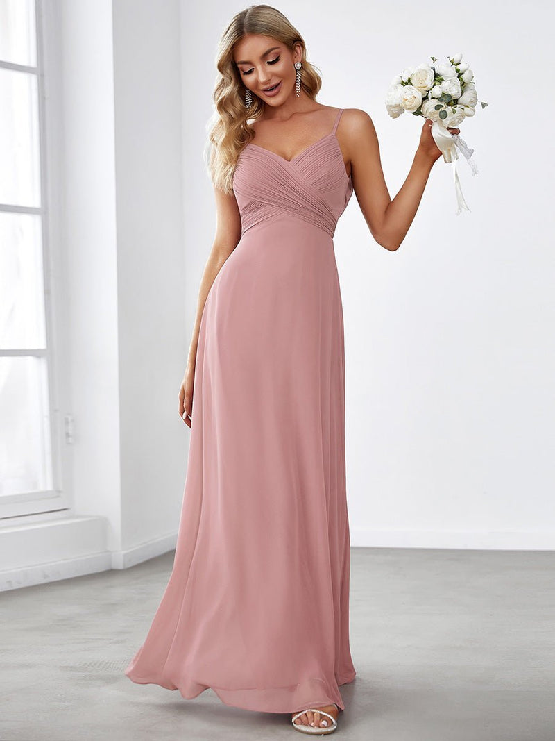 Malika dusty pink cowl back bridesmaid dress Express NZ wide - Bay Bridal and Ball Gowns