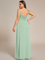 Malika elegant cross front cowl back bridesmaid dress - Bay Bridal and Ball Gowns