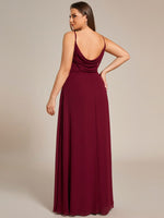 Malika elegant cross front cowl back bridesmaid dress - Bay Bridal and Ball Gowns