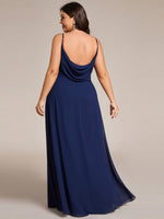 Malika elegant cross front cowl back bridesmaid dress - Bay Bridal and Ball Gowns