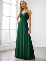 Malika elegant cross front cowl back bridesmaid dress - Bay Bridal and Ball Gowns