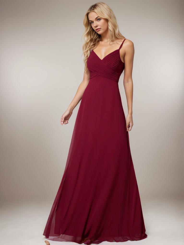 Malika elegant cross front cowl back bridesmaid dress - Bay Bridal and Ball Gowns