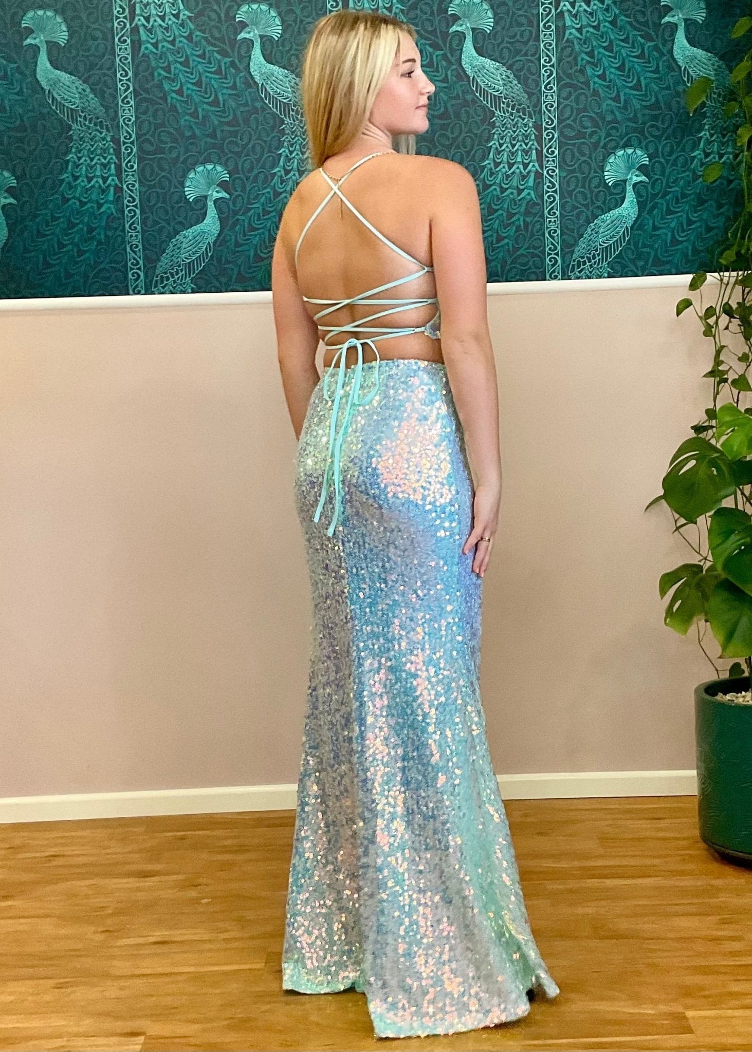 Monalisa mermaid sequin 2 piece ball gown | Bay Bridal Monalisa mermaid sequin 2 piece ball gown | Bay Bridal