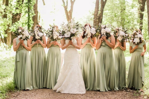 Olive Green Multiway Dress - Luxe Custom Bridesmaid Gown NZ Stock Olive Green Multiway Dress - Luxe Custom Bridesmaid Gown NZ Stock