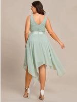 Pamela short pixie hem bridesmaid dress in lighter colors - Bay Bridal and Ball Gowns