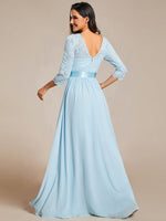 Pricilla lace and chiffon sleeved bridesmaid dress - Bay Bridal and Ball Gowns