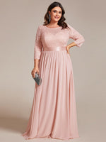 Pricilla lace and chiffon sleeved bridesmaid dress - Bay Bridal and Ball Gowns