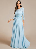 Pricilla lace and chiffon sleeved bridesmaid dress - Bay Bridal and Ball Gowns