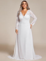 Robin lace and chiffon wedding dress in ivory - Bay Bridal and Ball Gowns