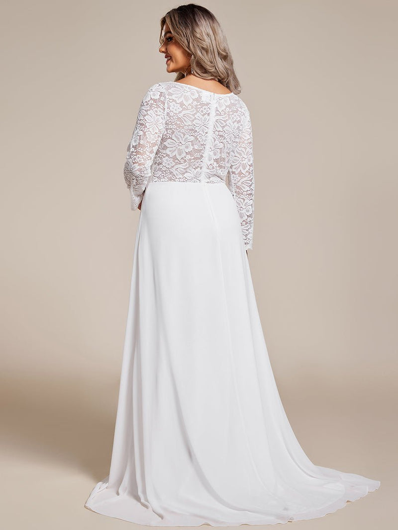 Robin lace and chiffon wedding dress in ivory - Bay Bridal and Ball Gowns