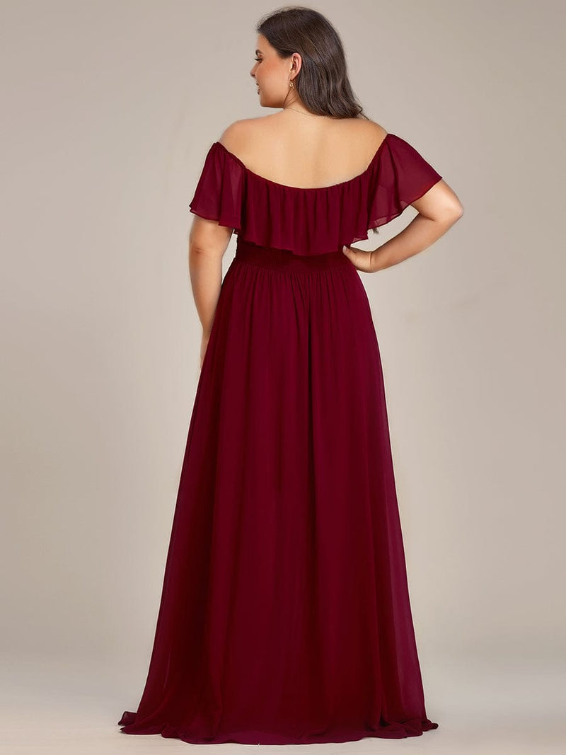 Ryley burgundy versatile off shoulder bridesmaid dress s8 Express NZ wide - Bay Bridal and Ball Gowns