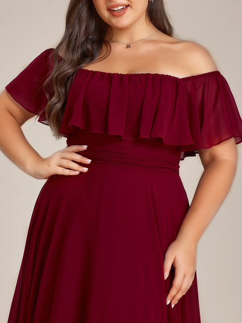 Ryley burgundy versatile off shoulder bridesmaid dress s8 Express NZ wide - Bay Bridal and Ball Gowns