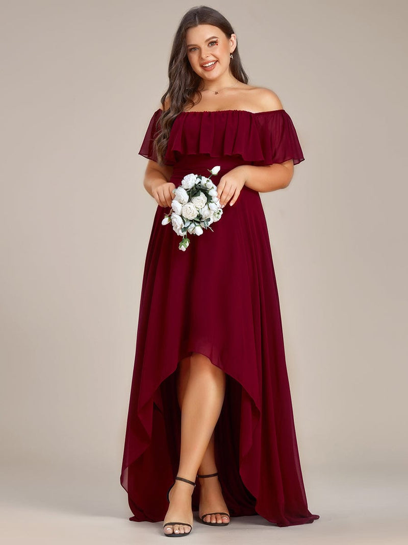 Ryley burgundy versatile off shoulder bridesmaid dress s8 Express NZ wide - Bay Bridal and Ball Gowns