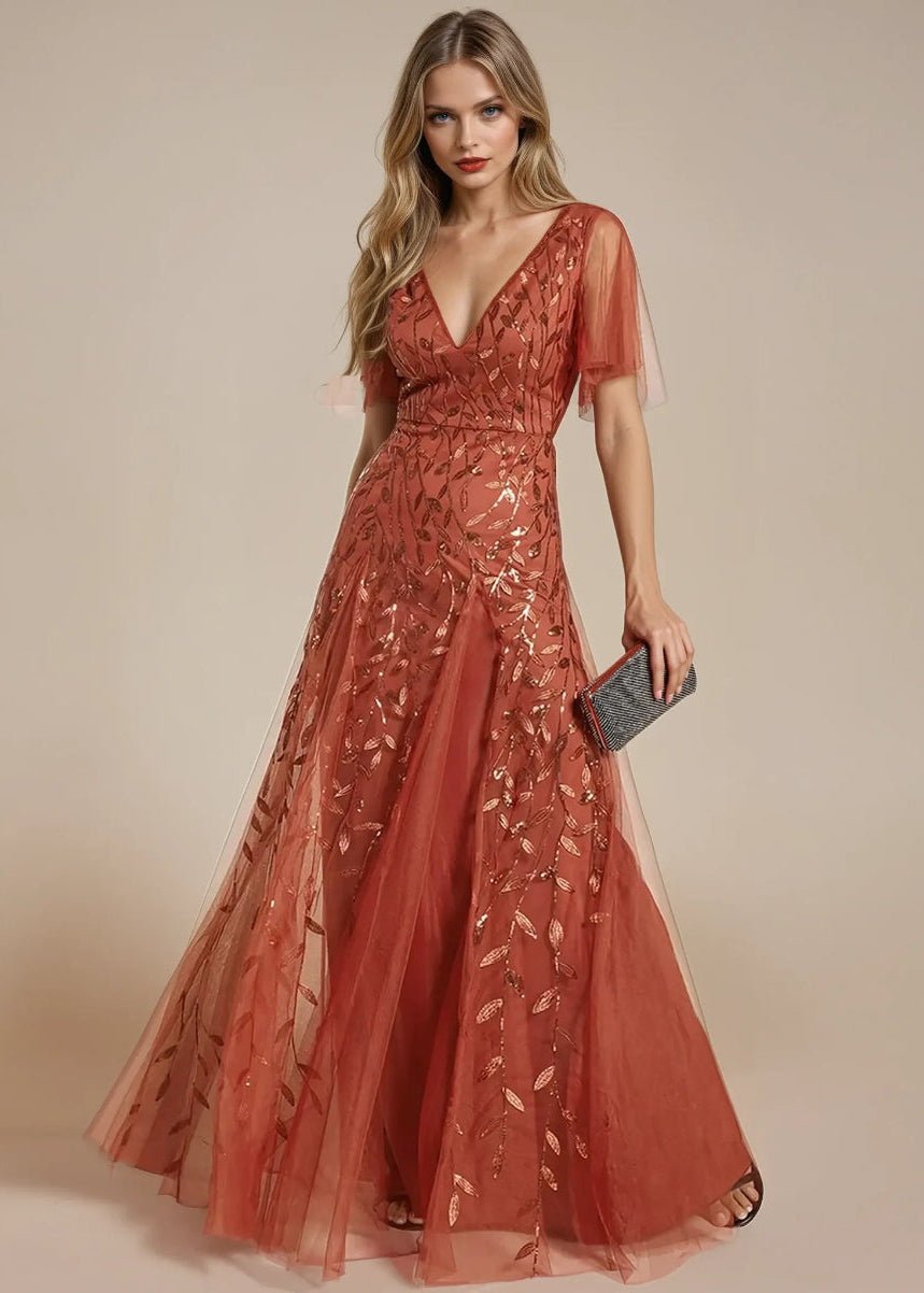 nz evening dresses A-Line Dress Floor Length Wedding Guest Dress Formal Dresses Evening Gown Mother of the Bride Dress Half Sleeve Boat Neck Elegant Simple Embellished Formal Chiffon Lace with Sequin Embroidery 2026