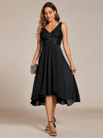 Samanda black sequin/chiffon evening dress Express NZ Wide - Bay Bridal and Ball Gowns