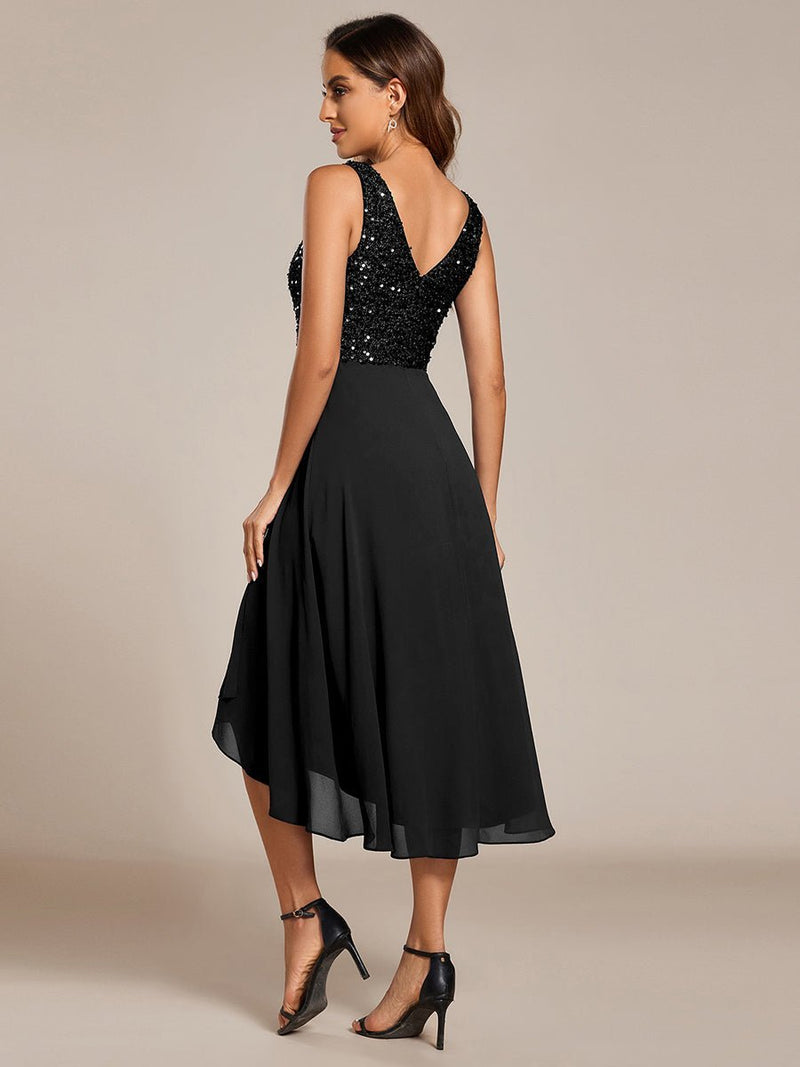 Samanda black sequin/chiffon evening dress Express NZ Wide - Bay Bridal and Ball Gowns