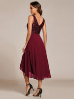 Samanda burgundy sequin chiffon evening dress Express NZ Wide - Bay Bridal and Ball Gowns