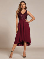 Samanda burgundy sequin chiffon evening dress Express NZ Wide - Bay Bridal and Ball Gowns