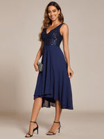 Samanda navy sequin chiffon evening dress Express NZ Wide - Bay Bridal and Ball Gowns