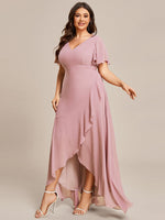 Sharana sleeved hi low bridesmaid dress in more colors - Bay Bridal and Ball Gowns