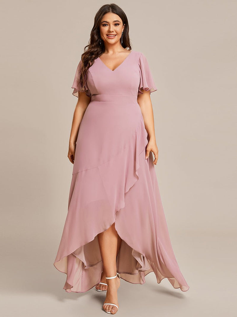 Sharana sleeved hi low bridesmaid dress in more colors - Bay Bridal and Ball Gowns