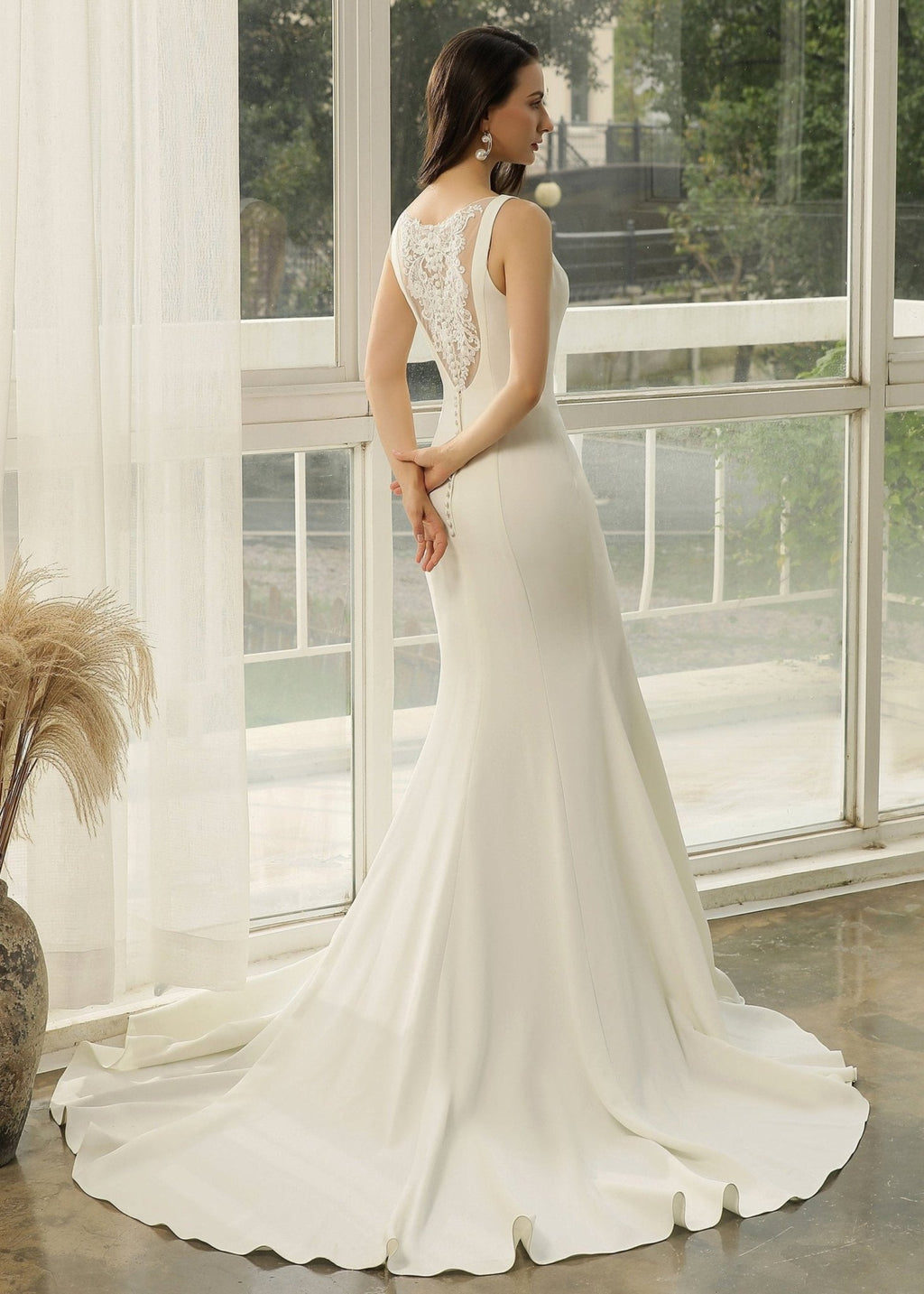 Starlet V - Neck Fit and Flare Ivory Wedding Dress Size 10 - 12 COMING SOON - Bay Bridal and Ball Gowns