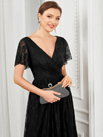 Steph mother of the bride/groom High Low lace dress - Bay Bridal and Ball Gowns