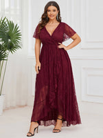 Steph mother of the bride/groom High Low lace dress - Bay Bridal and Ball Gowns