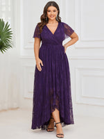 Steph mother of the bride/groom High Low lace dress - Bay Bridal and Ball Gowns