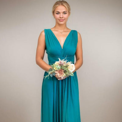Teal Convertible Infinity bridesmaid dress Express NZ wide - Bay Bridal and Ball Gowns
