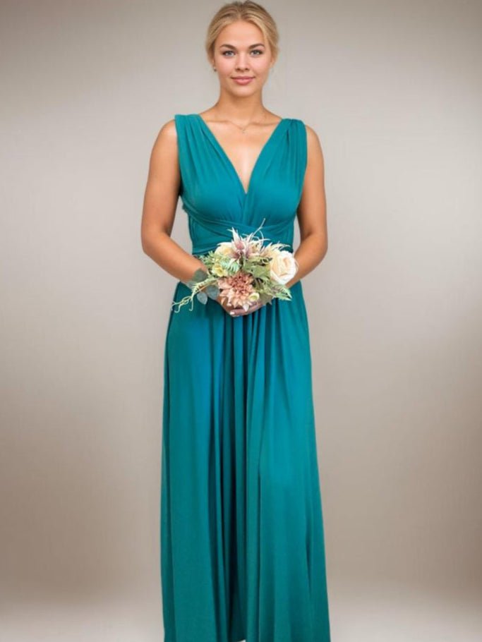 Teal Convertible Infinity bridesmaid dress Express NZ wide - Bay Bridal and Ball Gowns