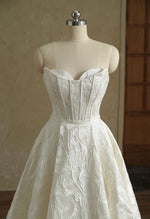 Terry Jacquard Satin Ivory Wedding Dress Size 14 COMING SOON - Bay Bridal and Ball Gowns