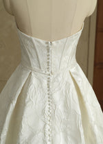 Terry Jacquard Satin Ivory Wedding Dress Size 14 COMING SOON - Bay Bridal and Ball Gowns