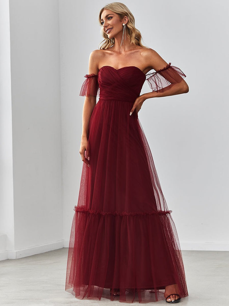 Tilly burgundy Bridgerton style ball gown s16 Express NZ wide - Bay Bridal and Ball Gowns