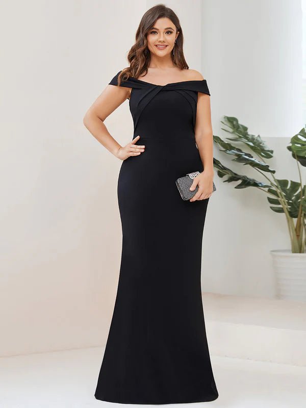 Tory black evening dress s14-16 Express NZ wide - Bay Bridal and Ball Gowns