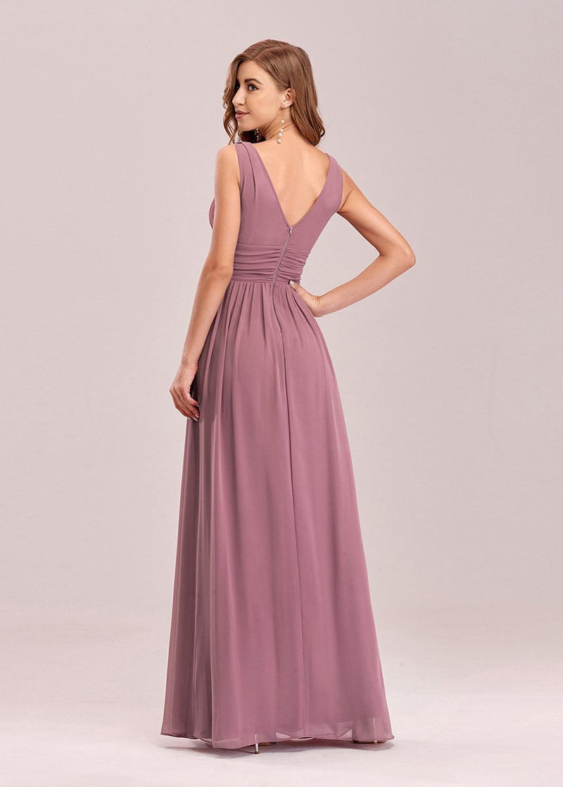 Veda chiffon bridesmaid dress in dusky rose
