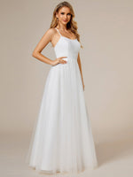 Whisper ivory soft knit and tulle cross back wedding dress Express NZ wide - Bay Bridal and Ball Gowns