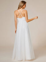 Whisper ivory soft knit and tulle cross back wedding dress Express NZ wide - Bay Bridal and Ball Gowns