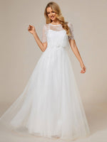 Whisper ivory soft knit and tulle cross back wedding dress Express NZ wide - Bay Bridal and Ball Gowns