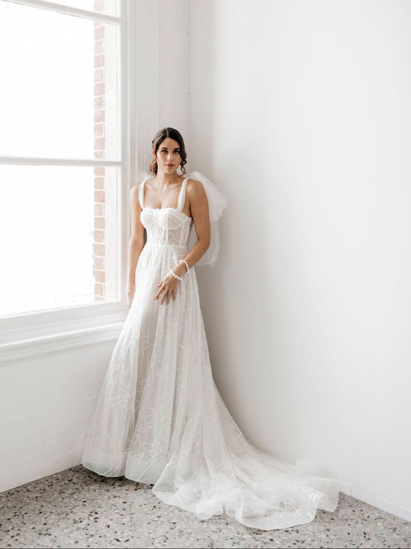 Zavana Couture tulle sparkling wedding gown s12 Express NZ Wide - Bay Bridal and Ball Gowns