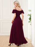 Aurora cold shoulder bridesmaid dress with split in more colours - Bay Bridal and Ball Gowns