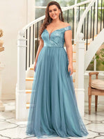Dorine sequin tulle ball or bridesmaid dress - Bay Bridesmaid